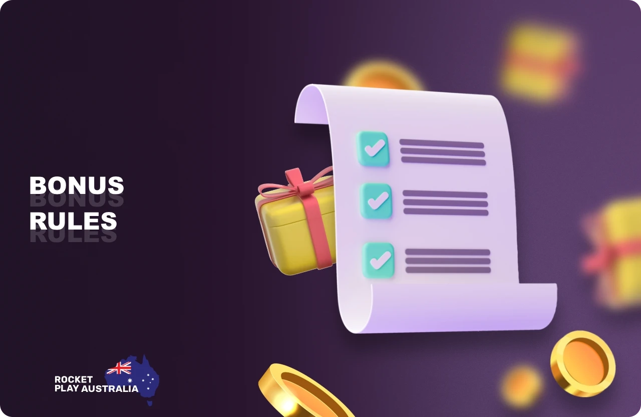 RocketPlay Australia has special rules, following which you can get a bonus
