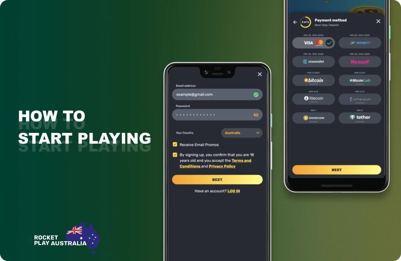 In order to start playing at Rocketplay Casino from a mobile device, you need to follow a few simple steps