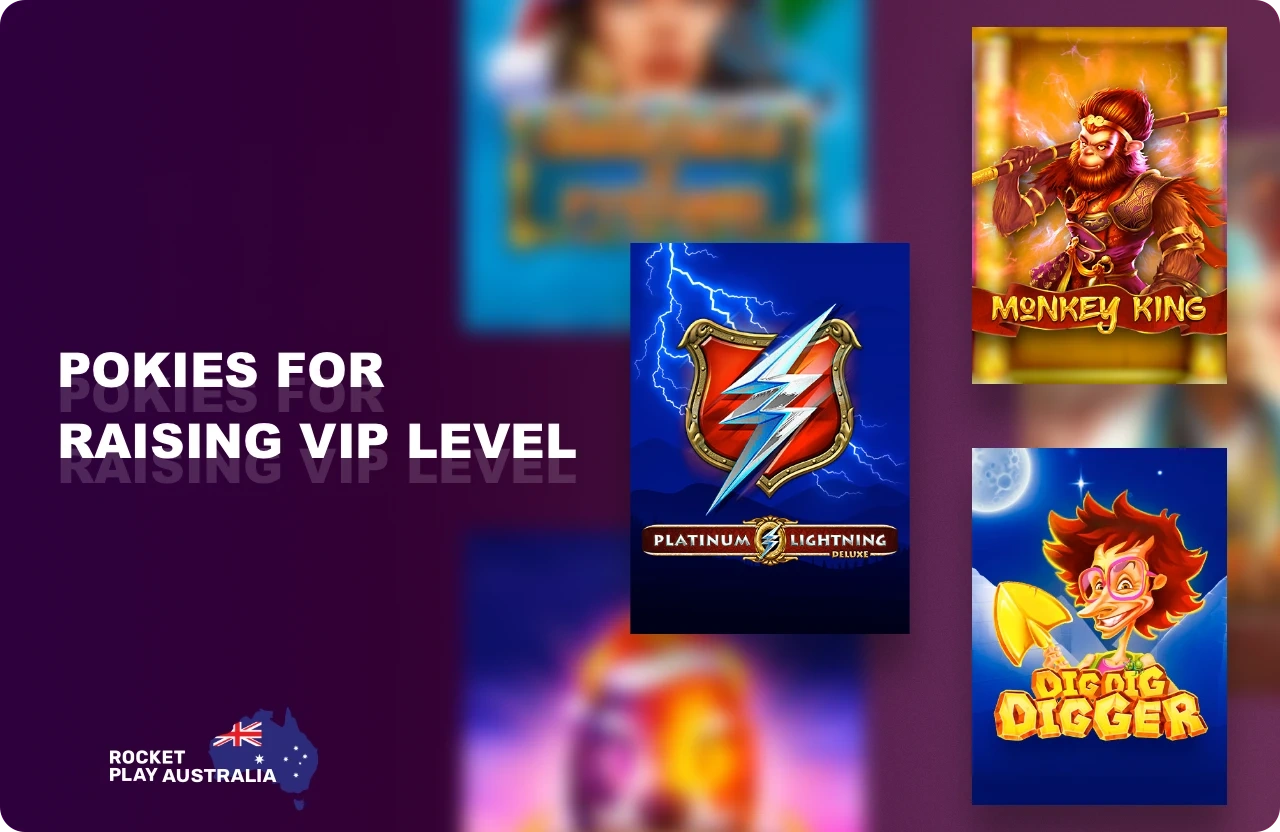 Rocket Play users can increase their VIP level by playing certain games