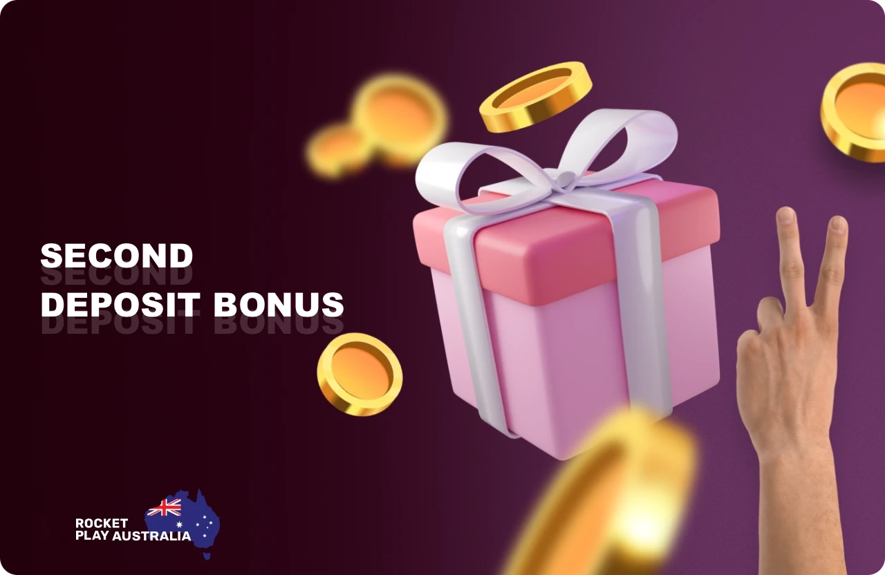 For the second deposit at RocketPlay Casino is entitled to a special bonus for all customers from Australia