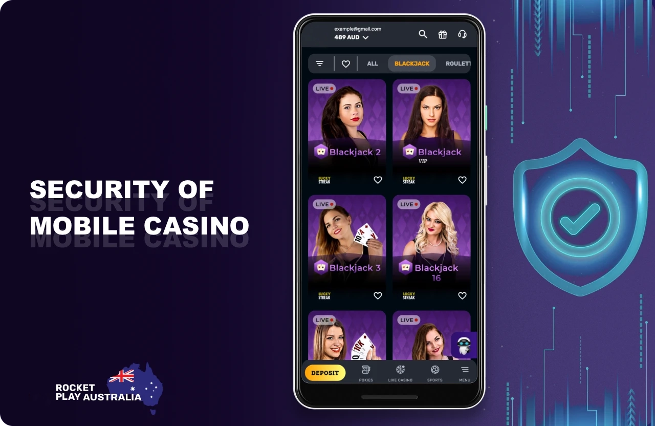 Thanks to the SSL-encryption used in mobile casinos Rocketplay all your data is perfectly safe
